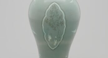 Plum Vase Maebyeong with Clouds Cranes and Chi
